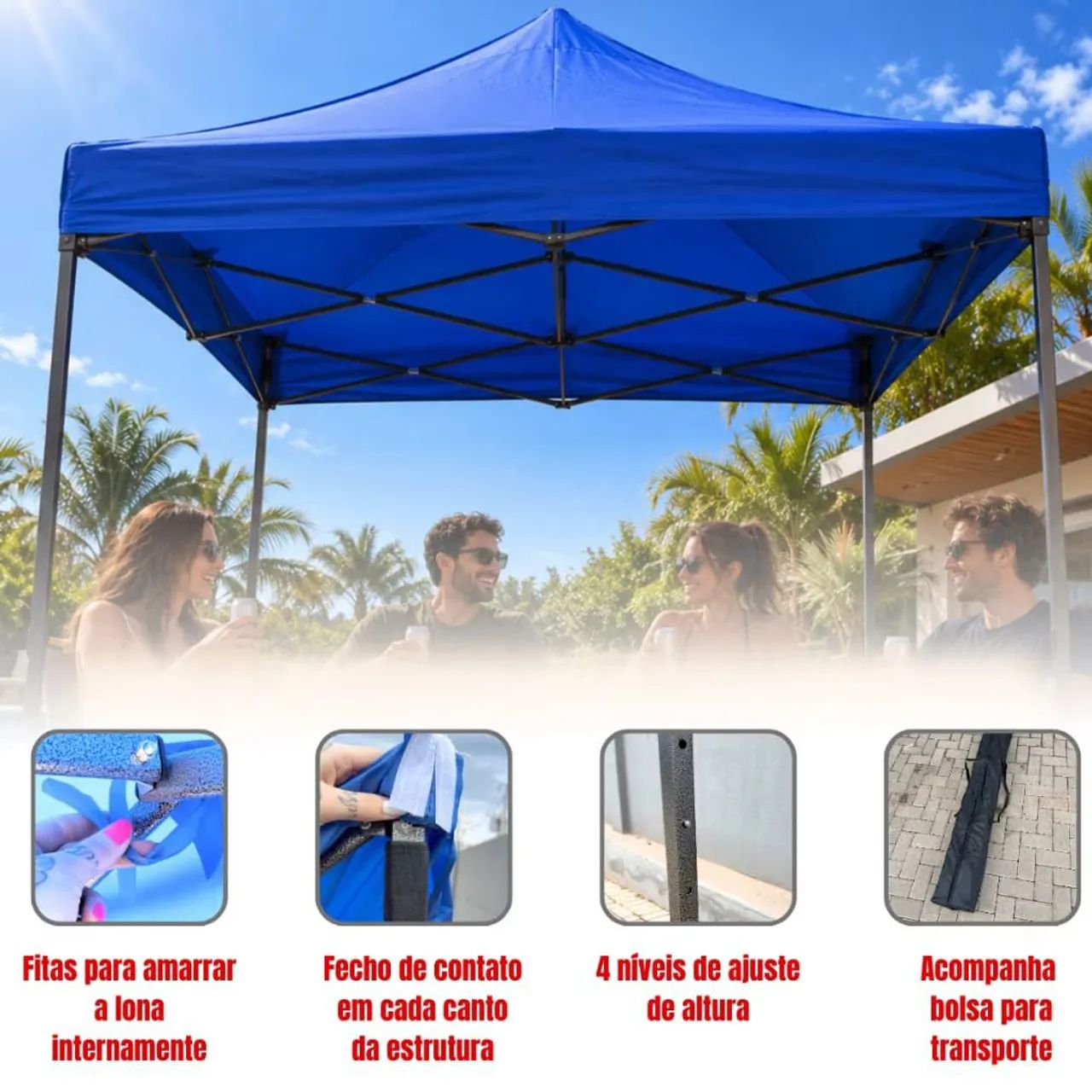 Tenda barraca 3 x 3 na caixa - Foto 2