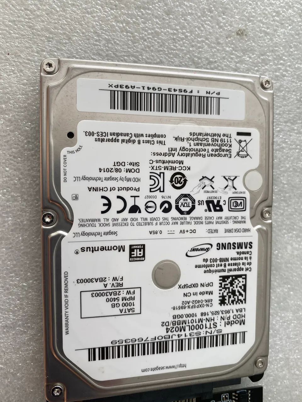 Hd 1 terabyte Samsung