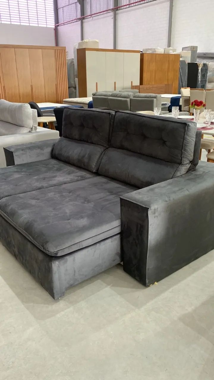 SOFA RETRATIL E RECLINAVEL 2,30 SUPER CONFORTAVEL 