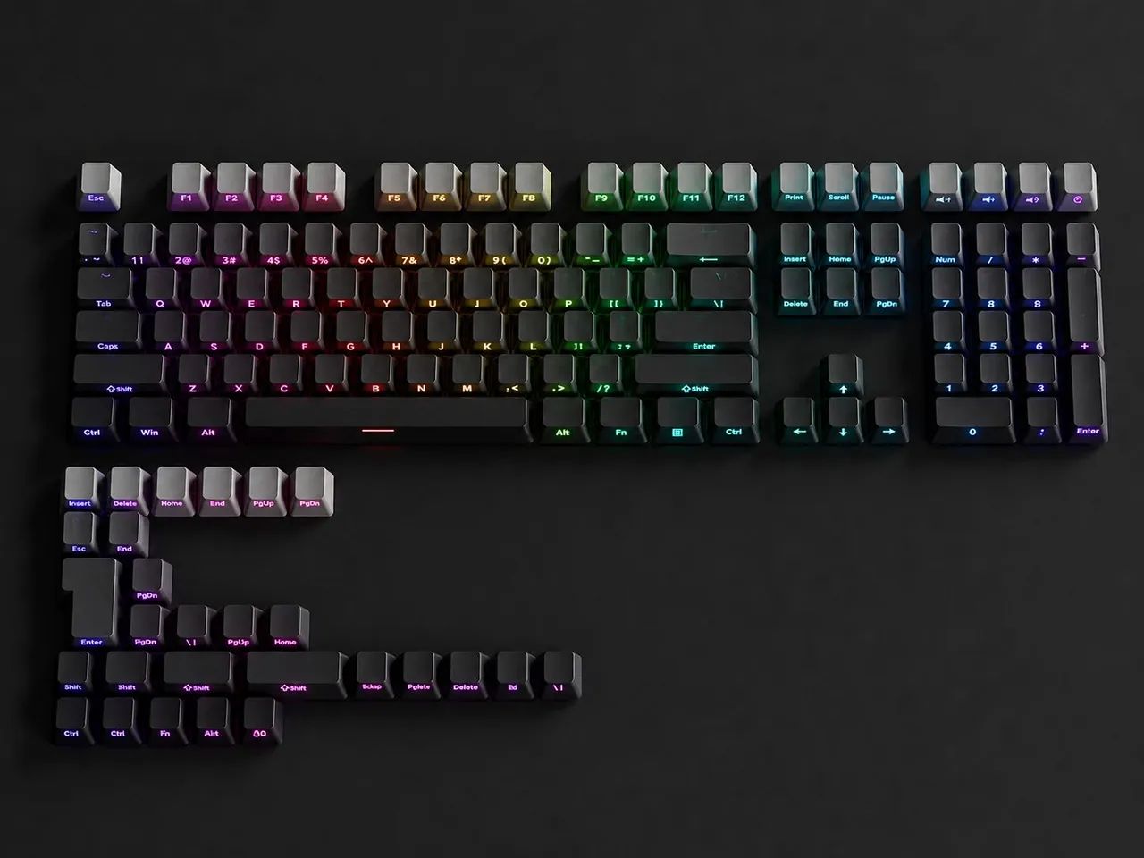 KIT KEYCAPS 135 PÇS PBT DOUBLE SHOT