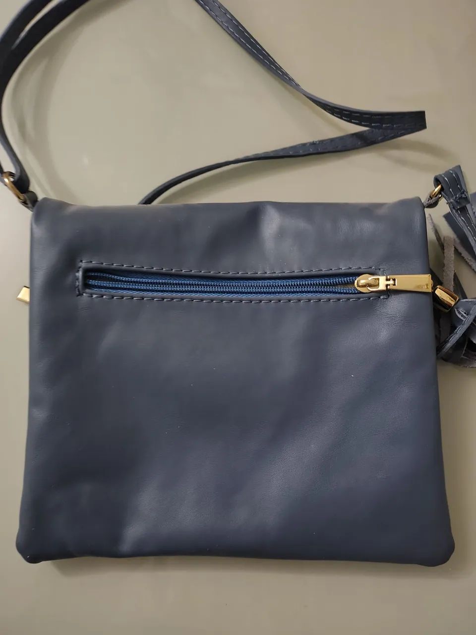 Bolsa nova, em couro, azul claro - Foto 3
