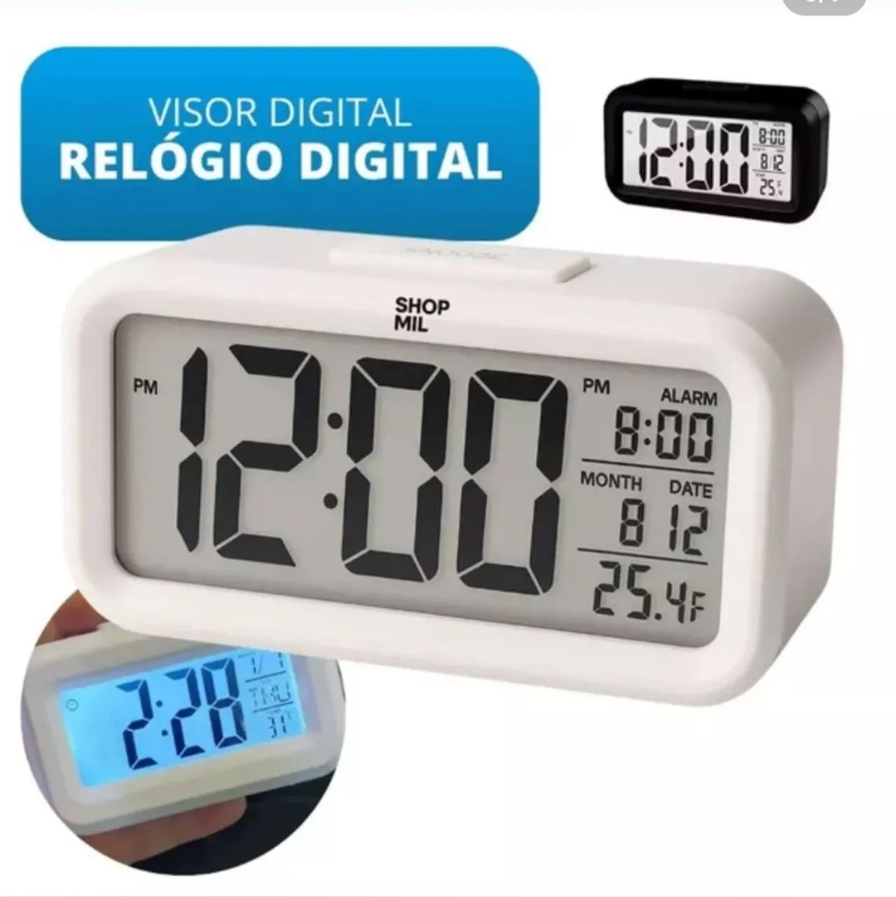Relógio Despertador digital. Design Moderno. - Foto 3