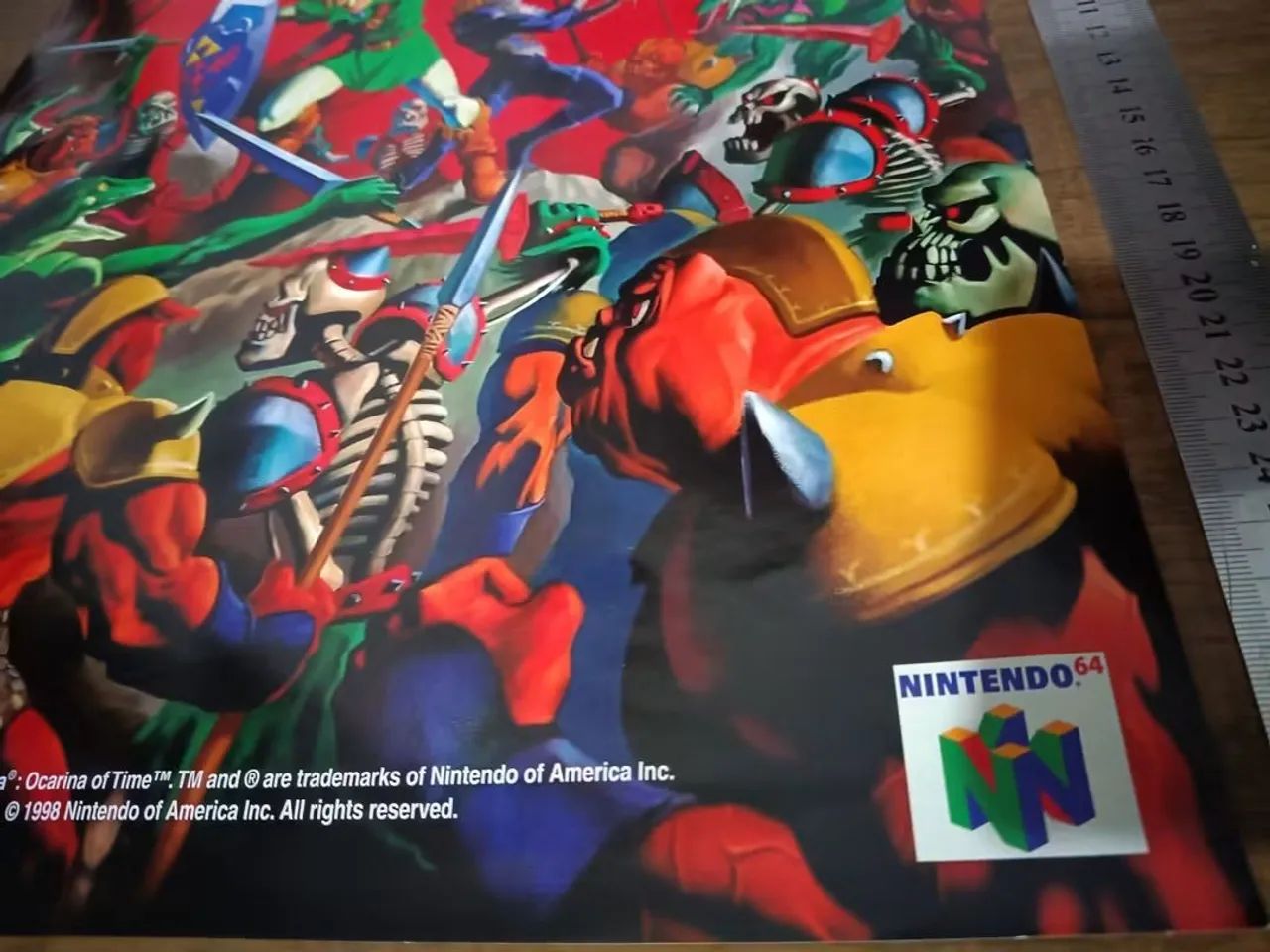 Poster original The Legend of Zelda Ocarina of Time material de