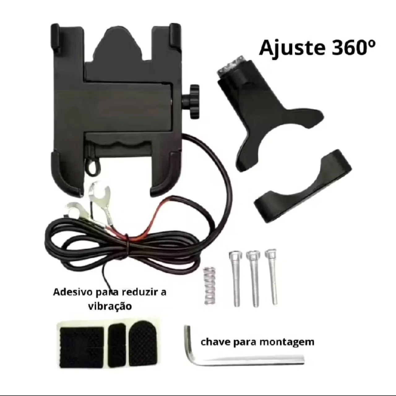 SUPORTE DE CELULAR PARA MOTO COM USB - PRATICIDADE E SEGURANÇA! - Foto 3