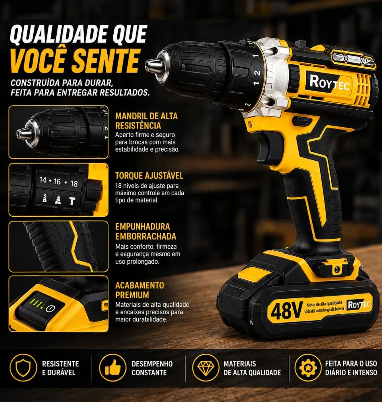 Furadeira/Parafusadeira+ maleta de brinde - Ferramentas de