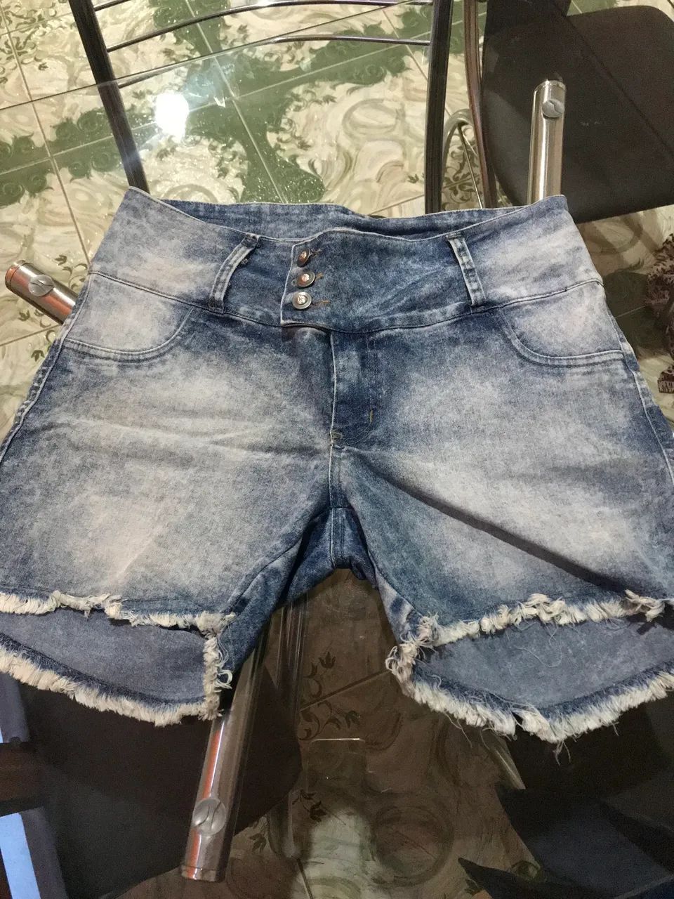 Bermuda Jeans feminina clara  - Foto 3