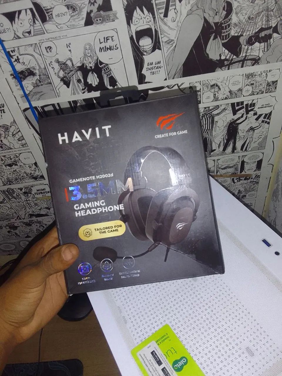 Fone havit novo só caixa aberta 