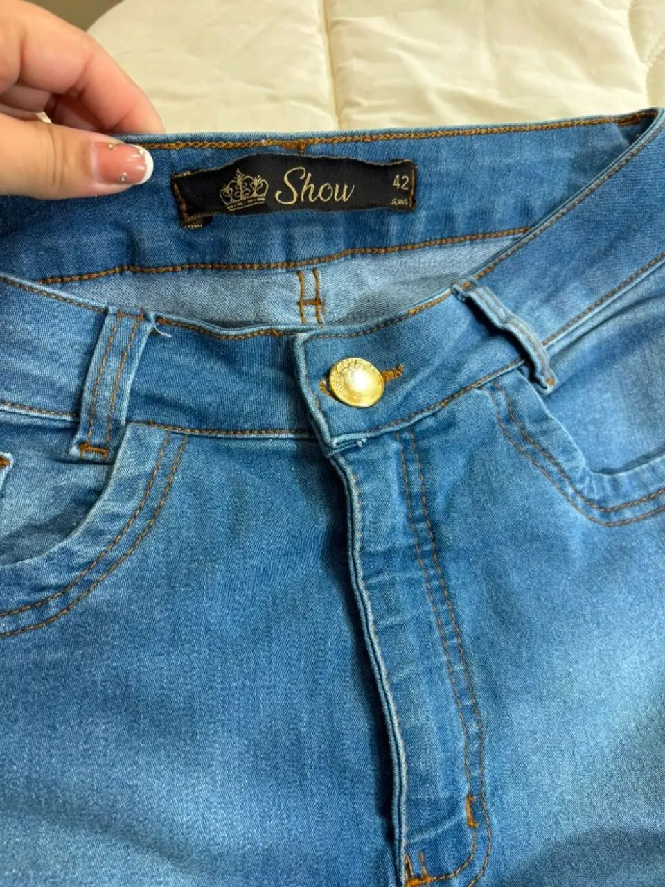 calça jeans "show" (usada) - Foto 2