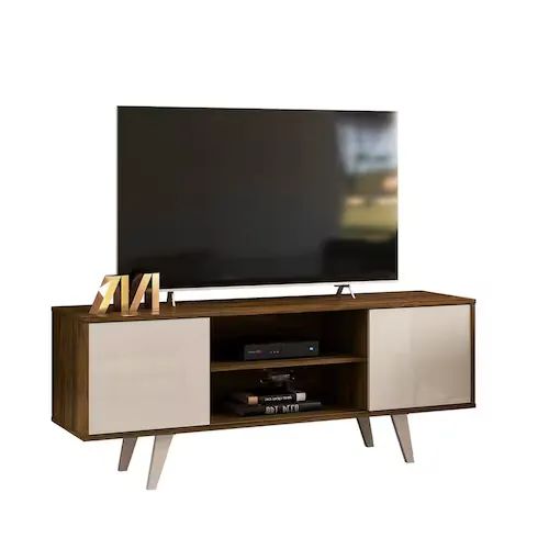 Rack Madetec Lisboa 136cm Suporta TV de 55 Polegadas - Off White/Savana - Foto 3