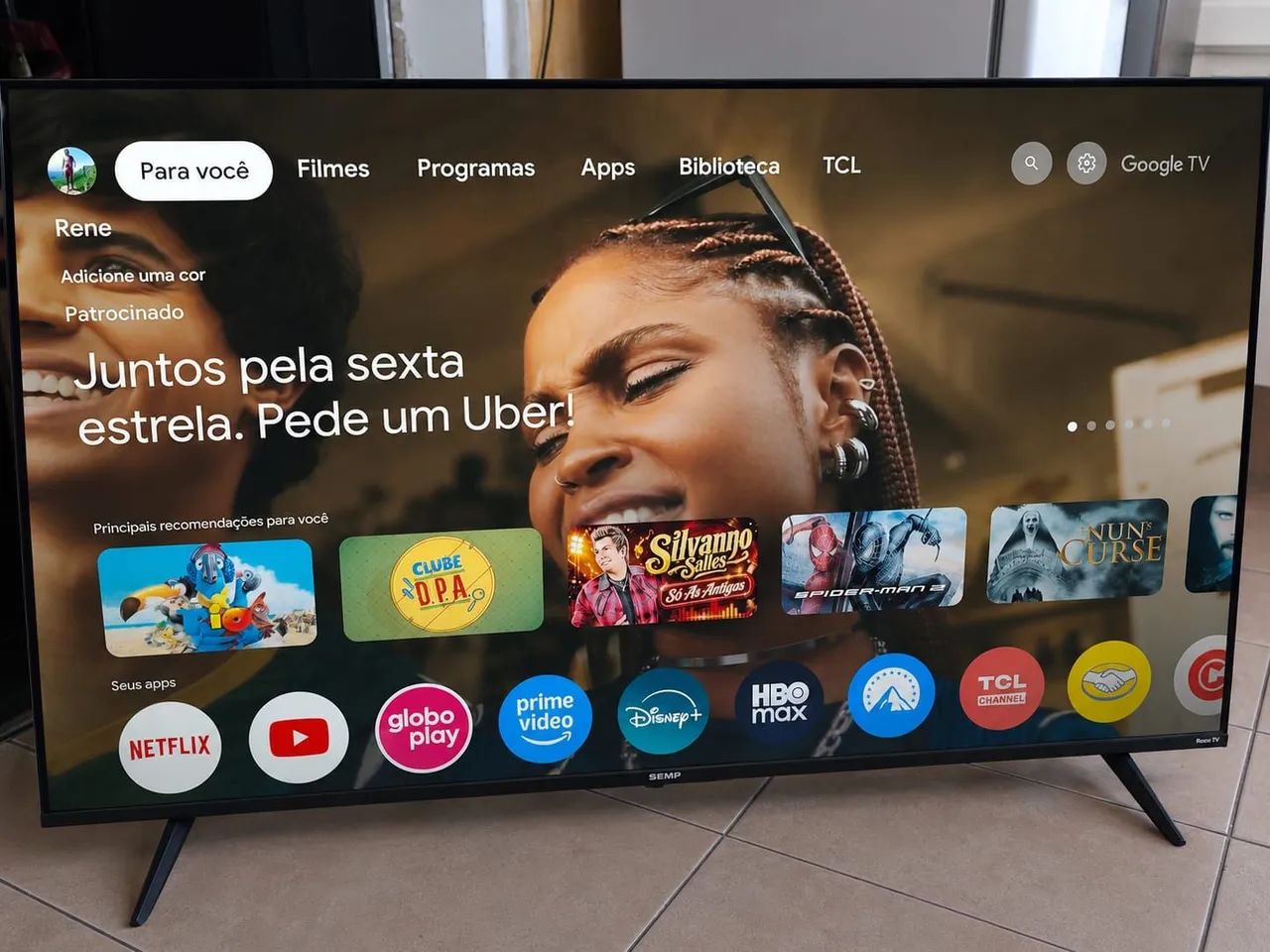 TV SMART 50 polegadas 4k Bluetooth,  acompanha pezinho e controle. 1.500 R$ - Foto 4