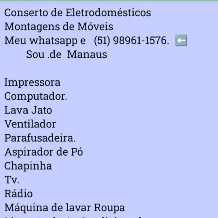Conserto de eletrodomésticos 