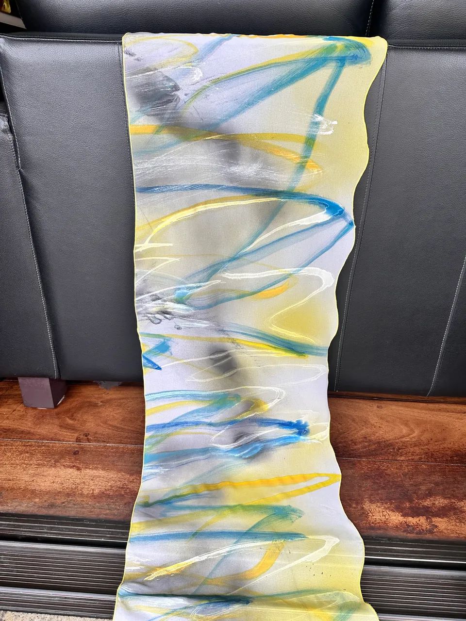 Echarpe italiana pintada a mão  - Foto 4