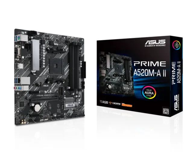 Placa-Mãe Asus Prime A520M-A II - Nova, com Garantia