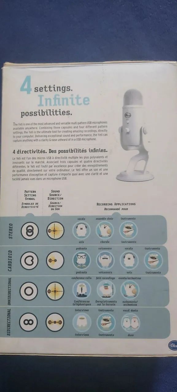 Microfone blue Yeti ultimamente usb profissional  - Foto 4