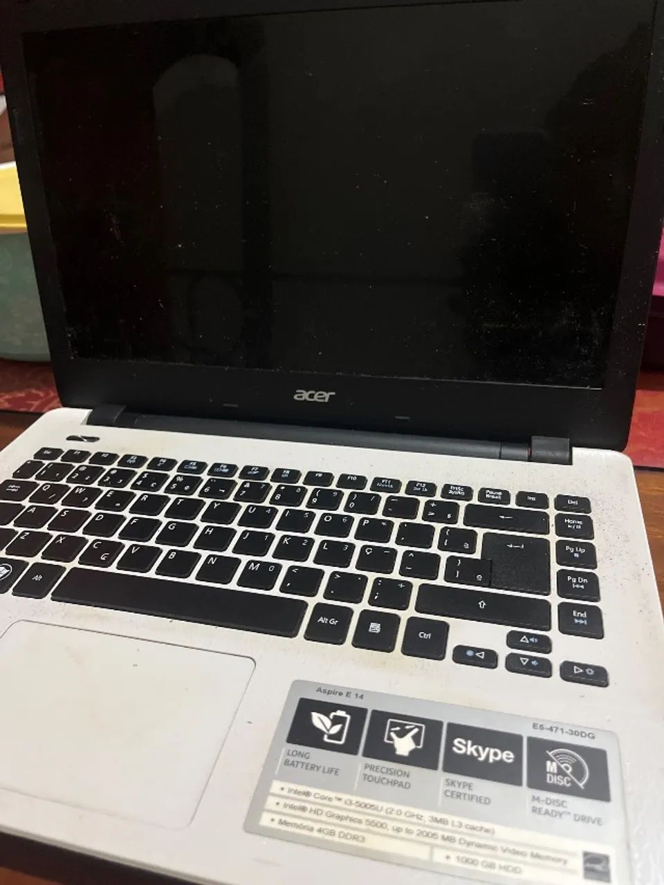 NOTEBOOK PARA RETIRADA DE PEÇAS 