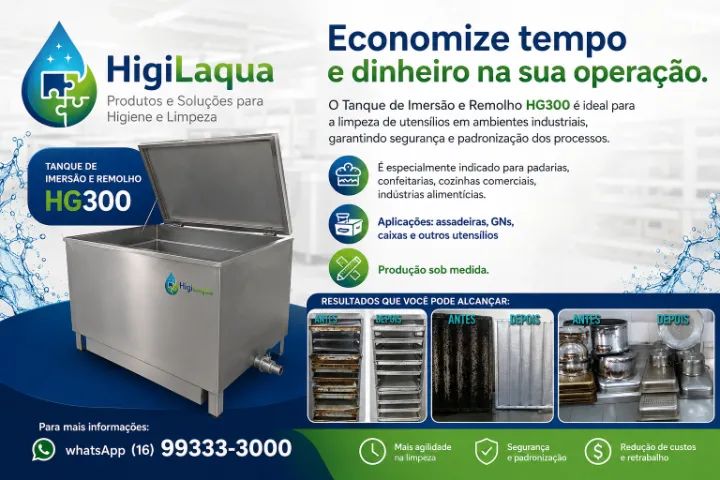 Tanque de remolho imersão