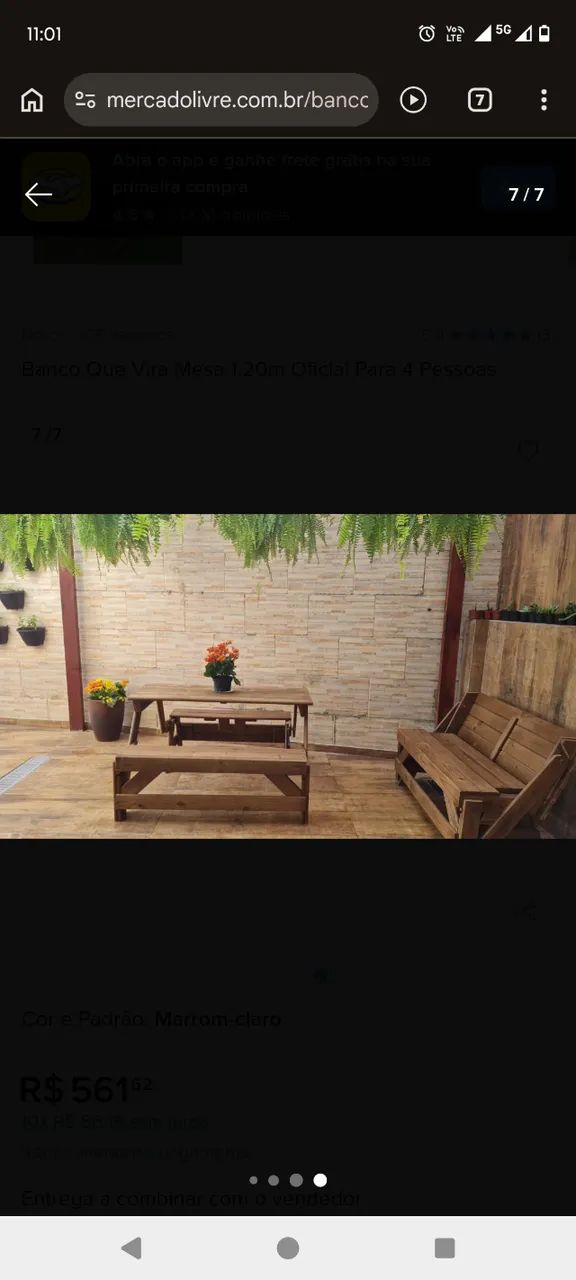 Banco que vira mesa - Foto 3