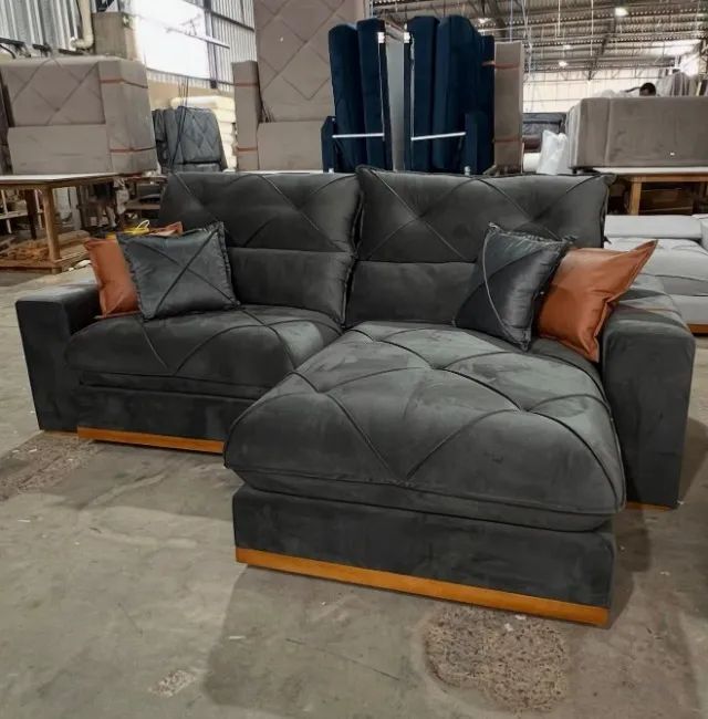 SOFÁ GRAN BELLO 2,30M - VELUDO Premium  MOLAS ENSACADAS - Foto 3