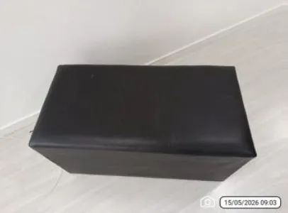 Puff de courino preto
