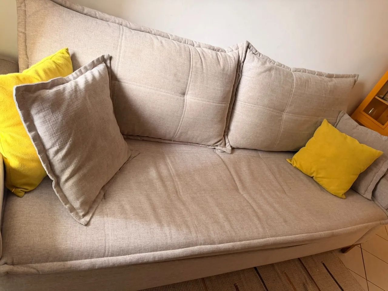 Vendo SOFÁ LINHO semi novo cinza 2,35mt