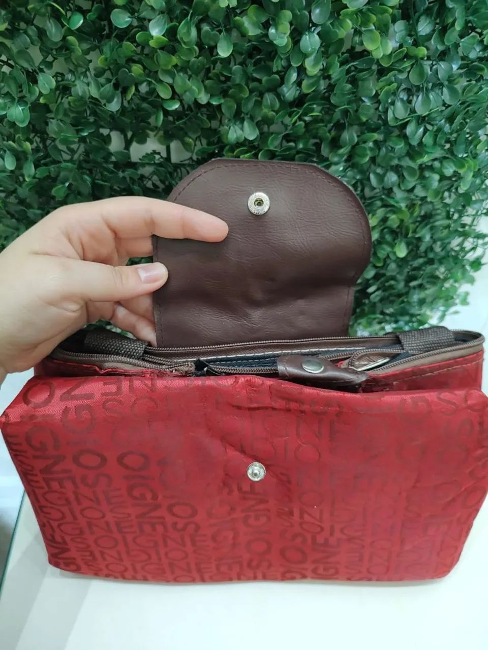 Bolsa vermelha Soigne tiracolo mão praia sacola viagem dobrável  - Foto 5