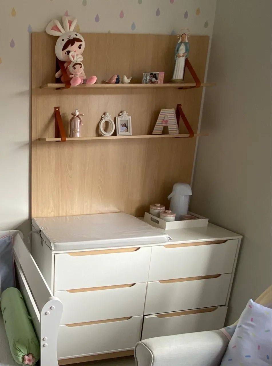 Cômoda quarto bebê com painel  - Foto 2