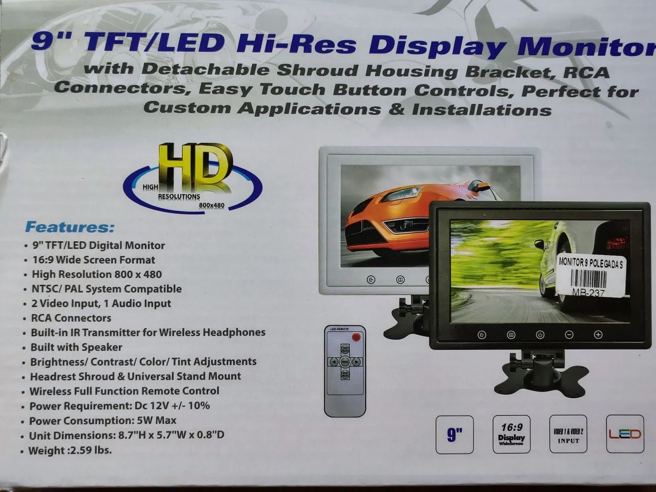 Monitor automotivo câmeras e uso geral - Foto 2