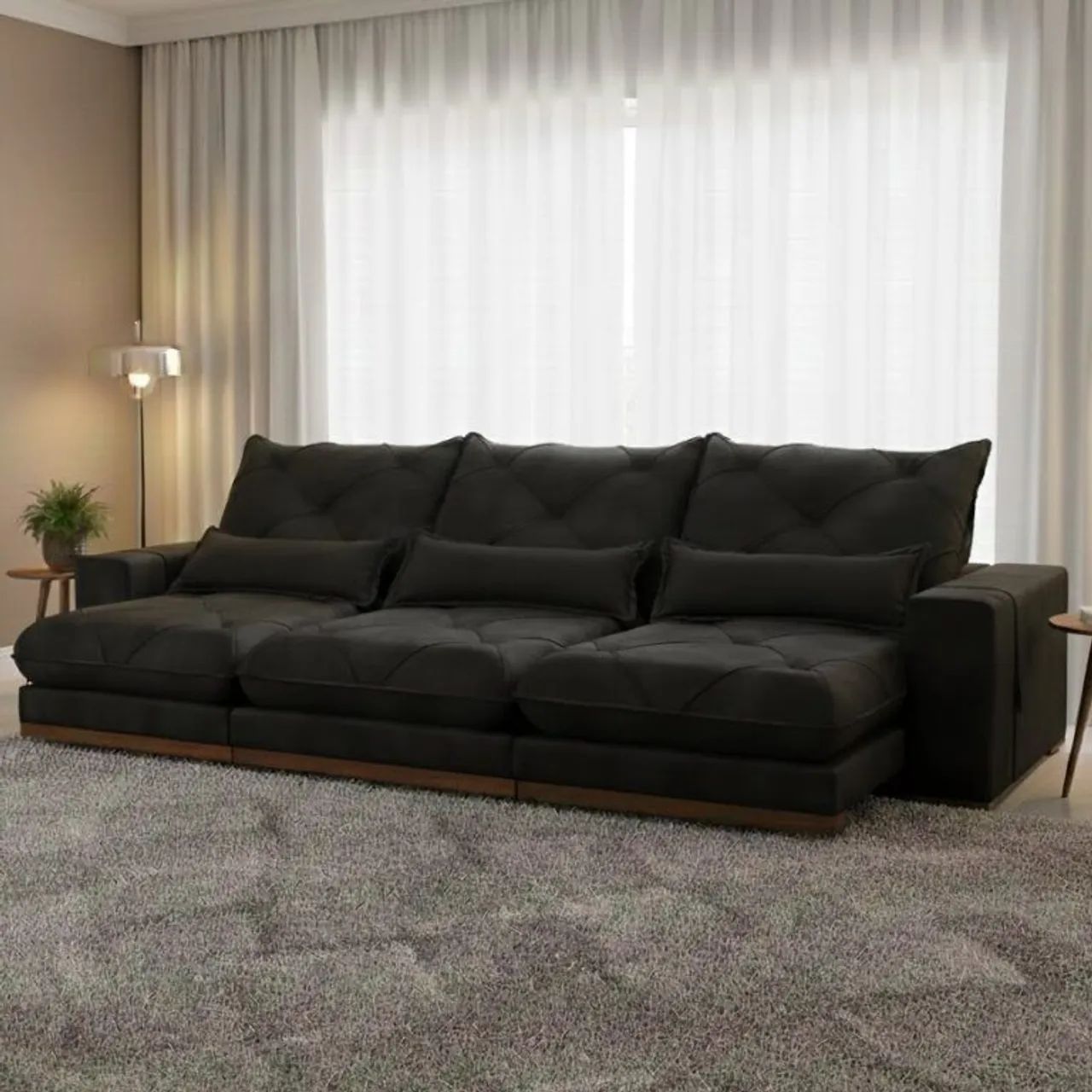 Sofá Retrátil e Reclinável Diamante 3.50m - Entrega Rápida  - Foto 2
