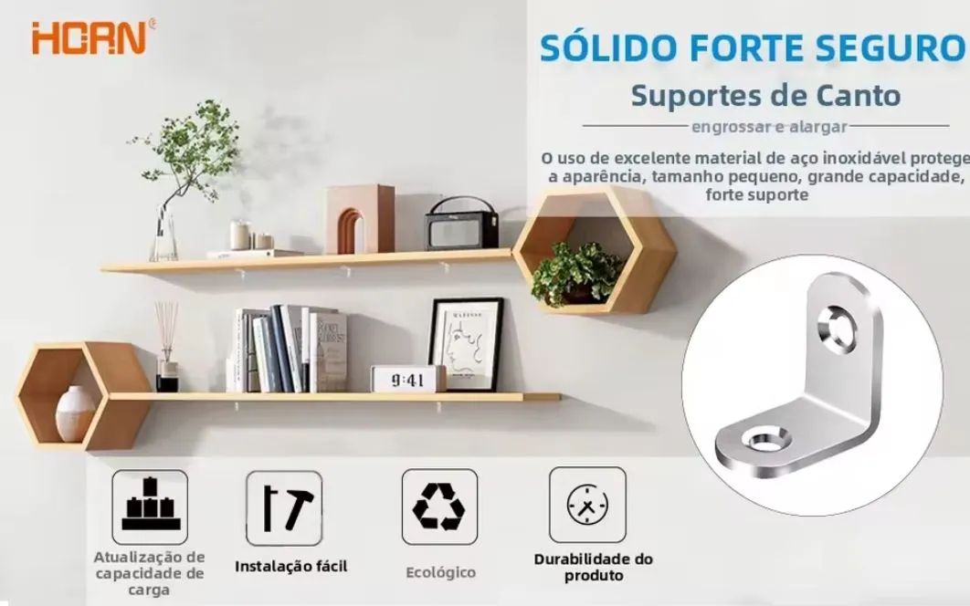 Dobradiças de canto para prateleiras  - Foto 4