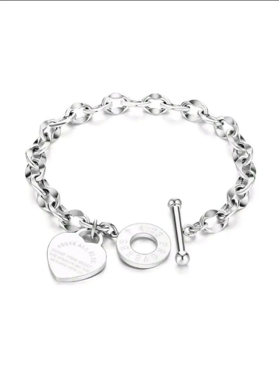 Pulseira love estilo Tiffany em aço inox - Foto 4