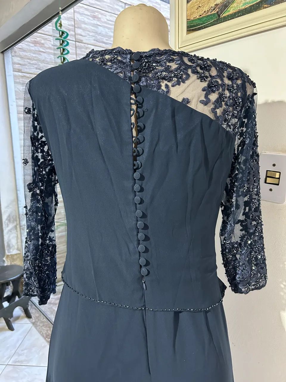 Vestido de festa azul marinho - Foto 3