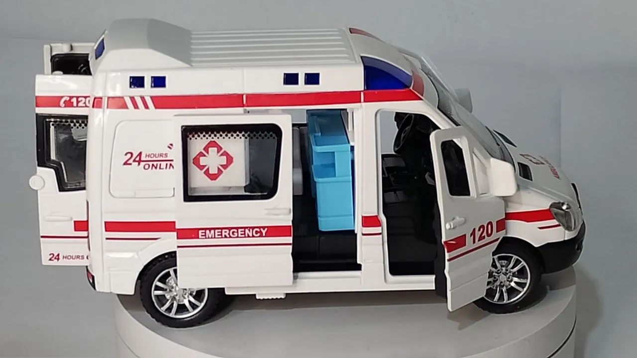 Miniatura de Ambulância com sirene e luzes  - Foto 2