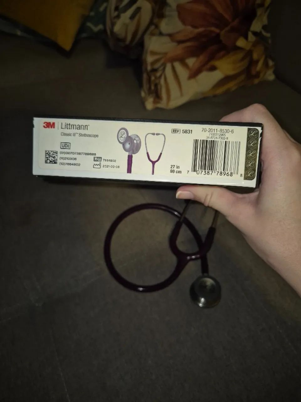 Estetoscópio Littmann Classic III roxo - Foto 2