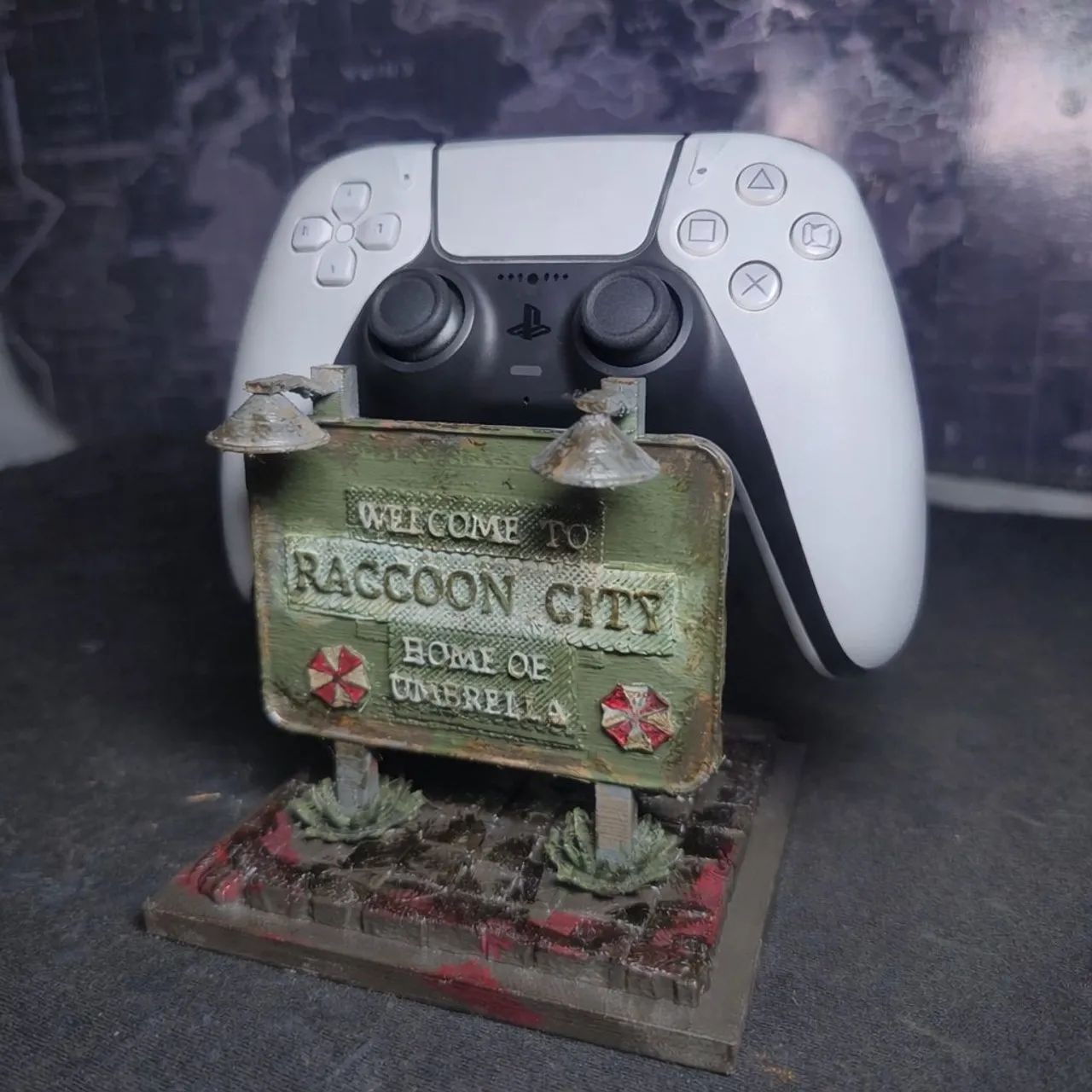 Suporte para Controle Tema Raccoon City Umbrella Corporation - Foto 4