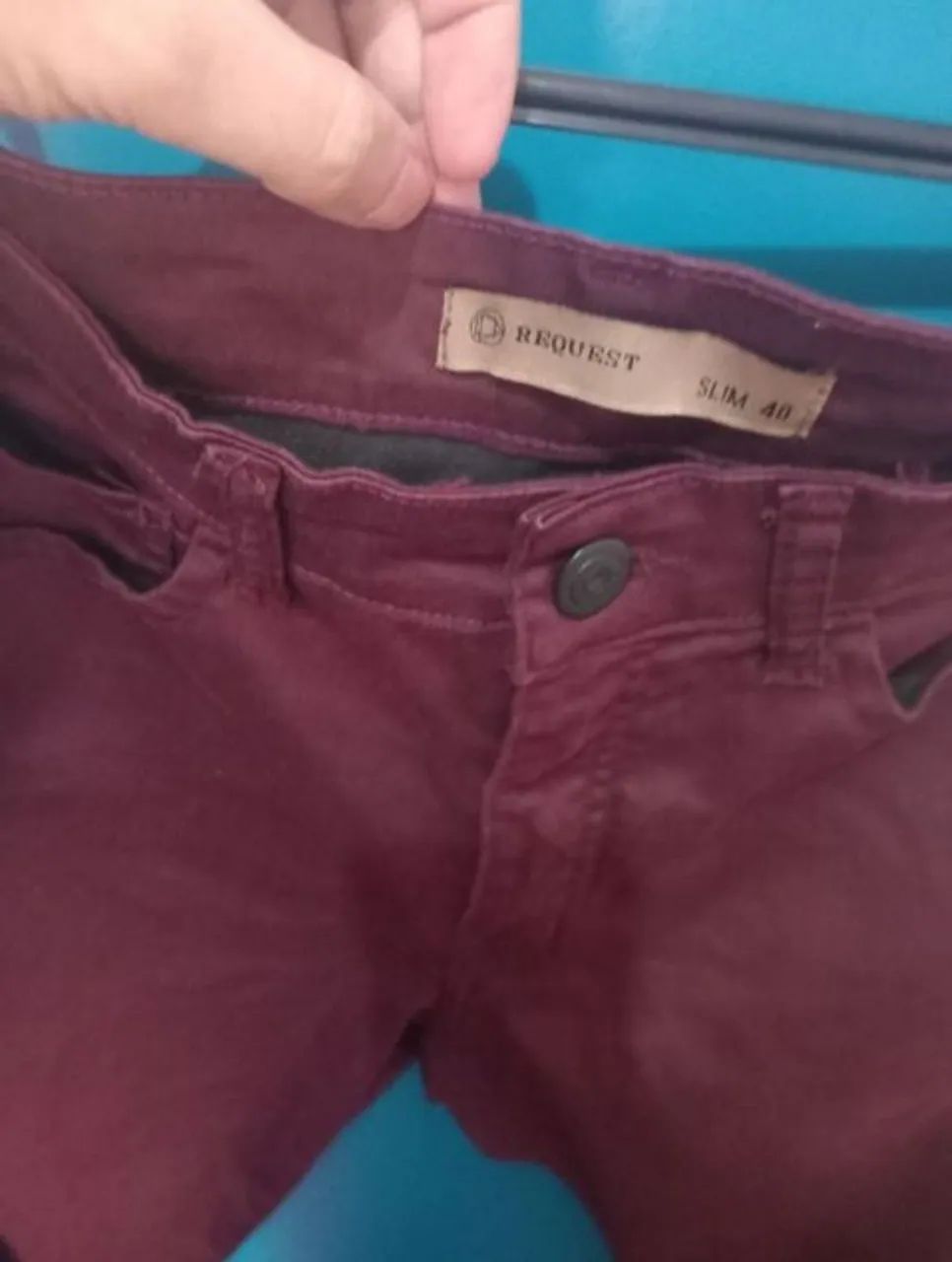 Calça slim request vinho - Foto 5