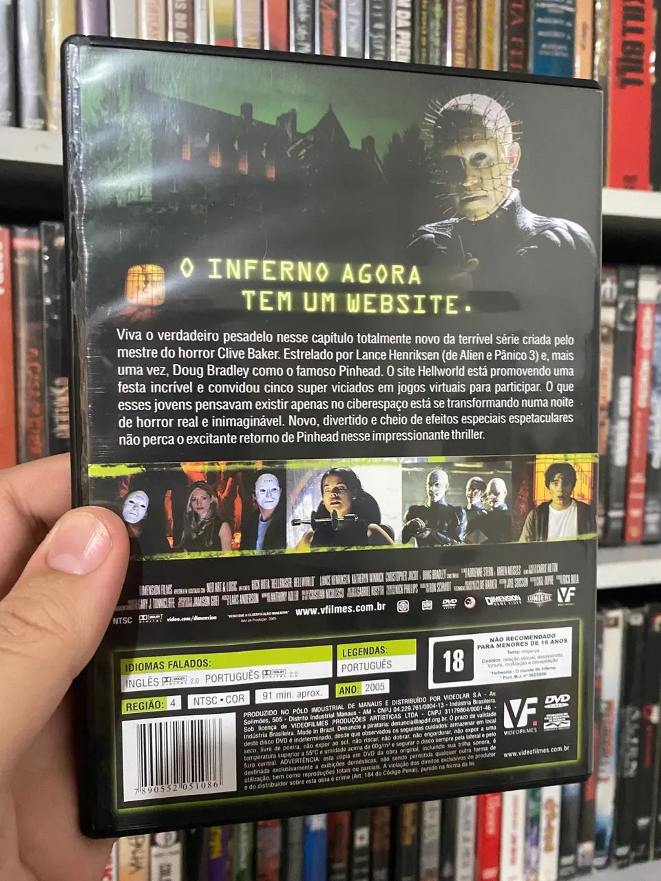 Hellraiser 8: Hellworld O Mundo do Inferno DVD Original Terror Raro - Foto 2