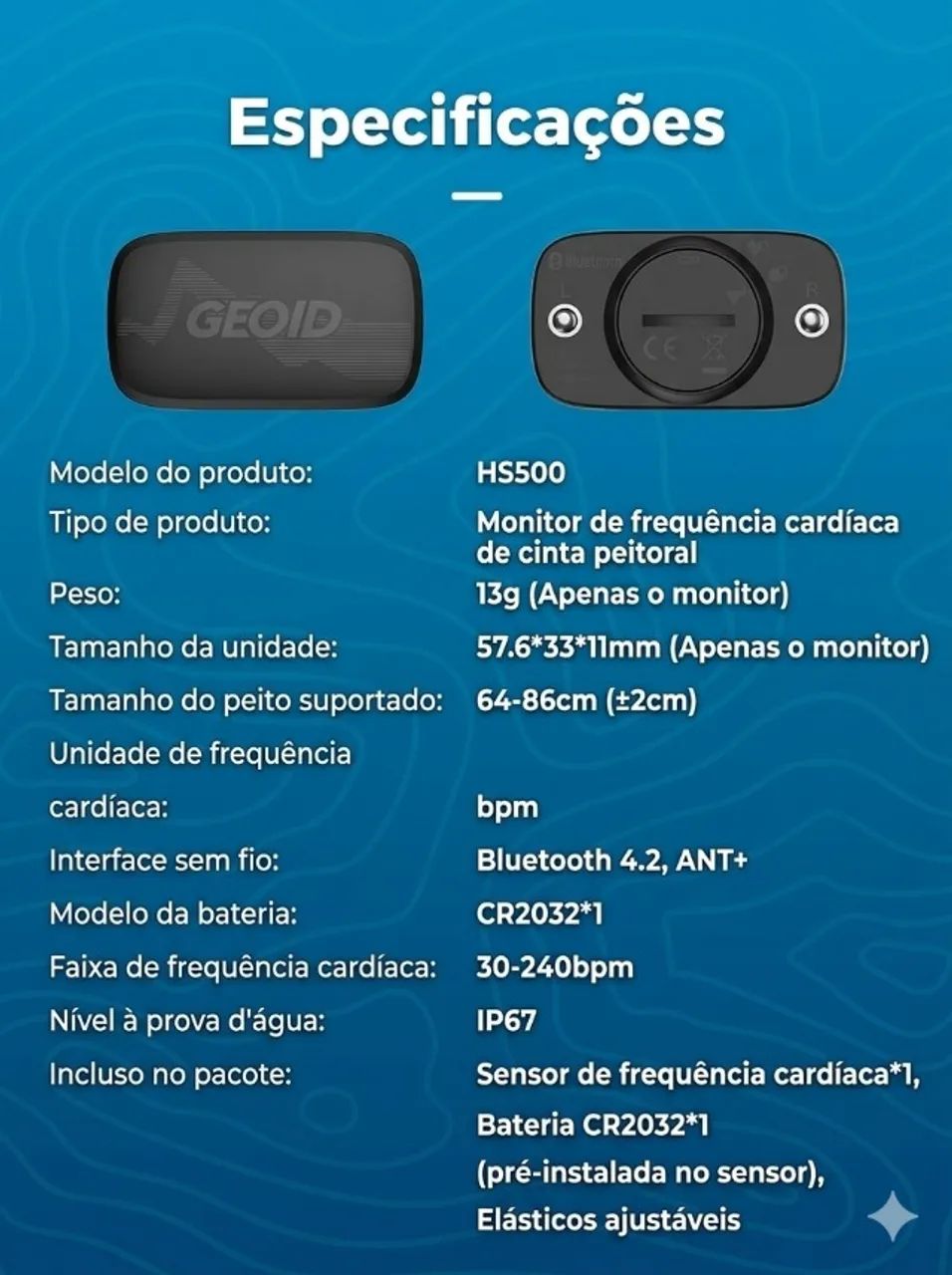 Monitor de Frequência Cardíaca HS500 - Foto 3