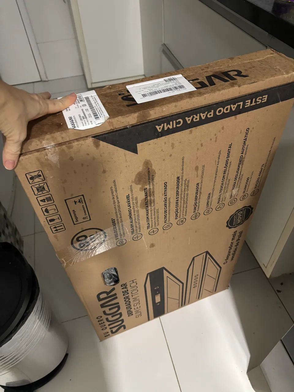 Suggar Depurador Slim 80 3 Vel. IX 127V- Novo na caixa