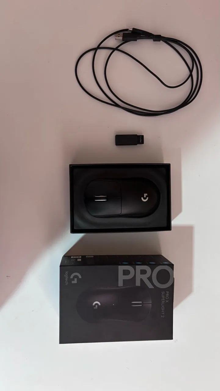 Mouse Logitech G Pro X Superlight 2 Preto - Completo na Caixa - Foto 2