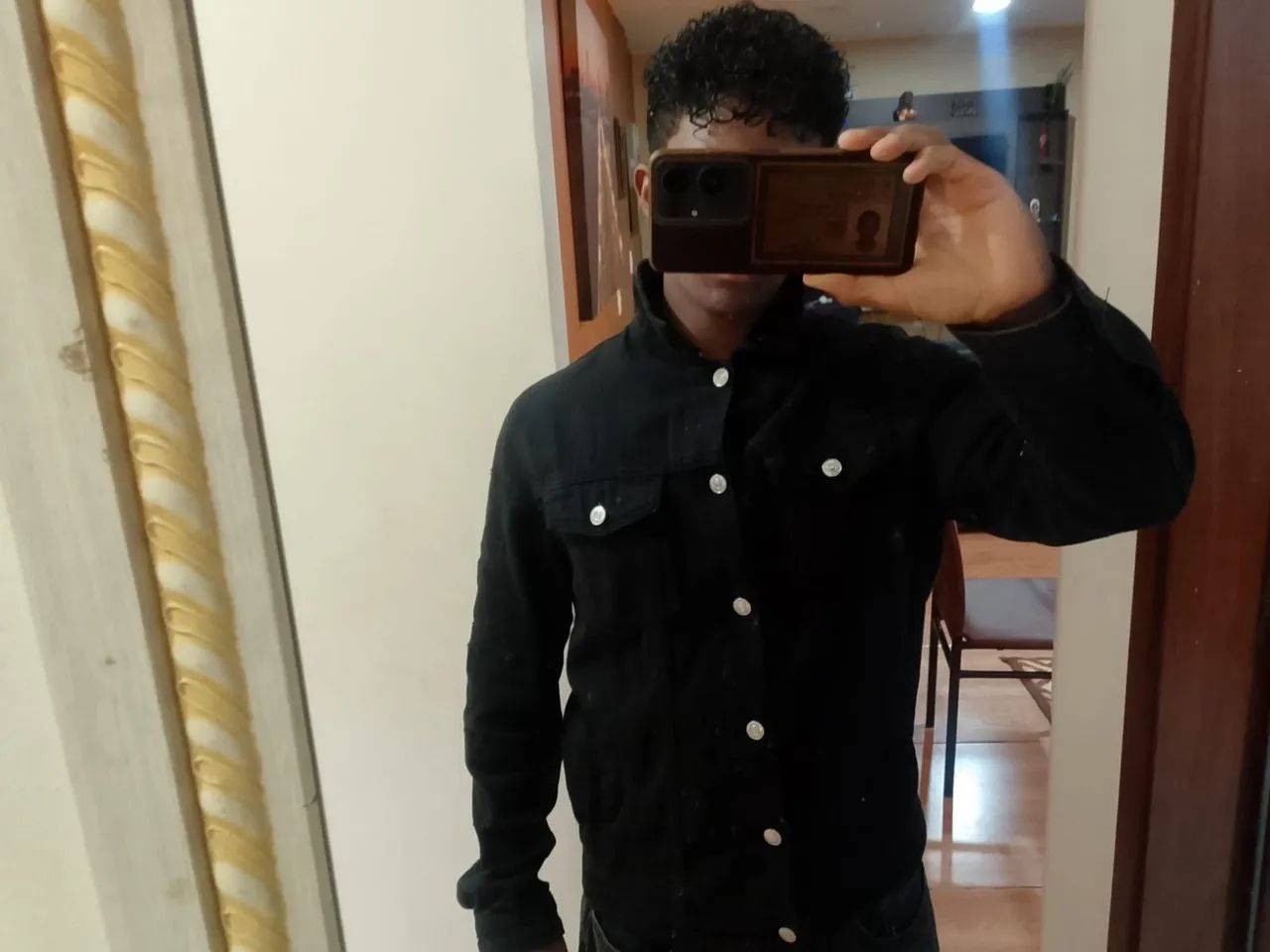 Jaqueta jeans preta  - Foto 2