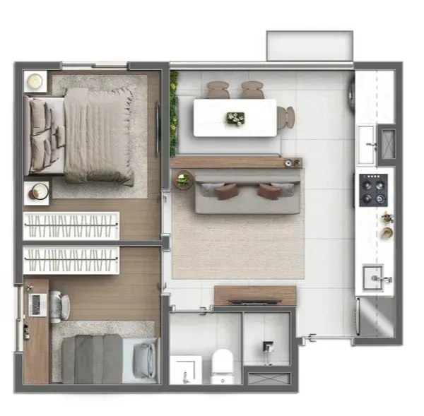 PLANTA 35m²