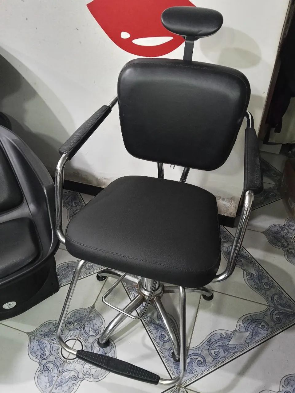 Cadeira hidráulica para cabeleireiro 