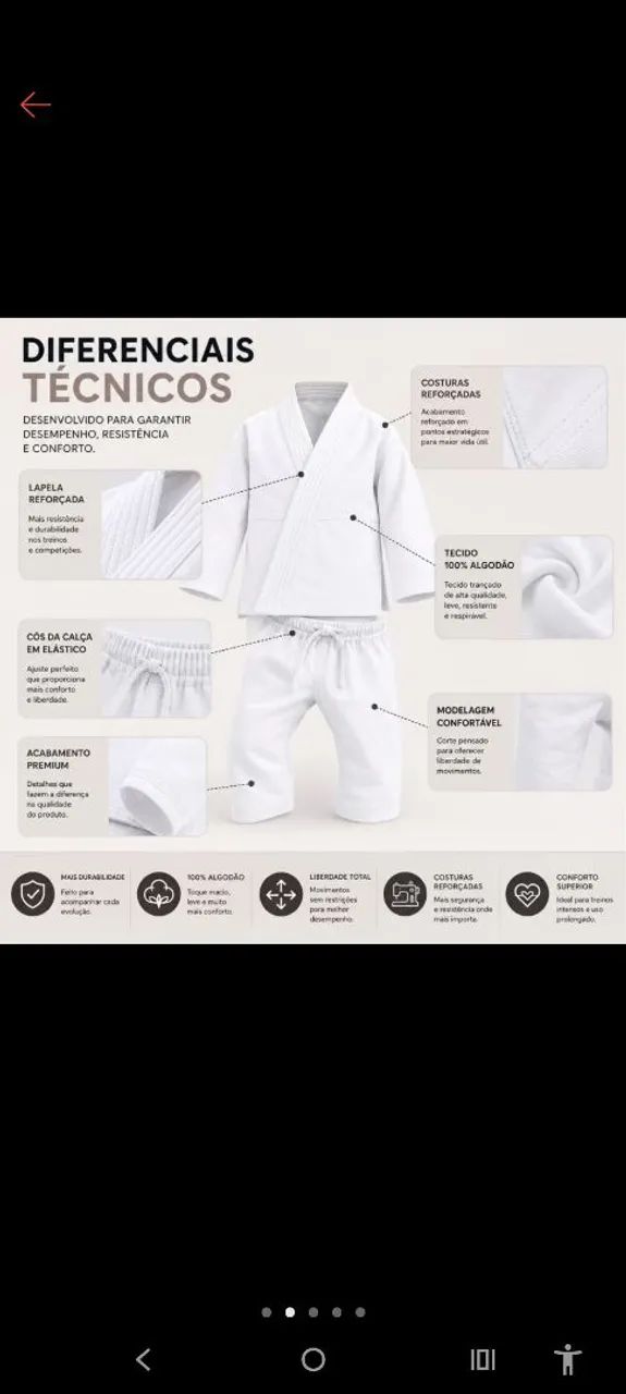 Kimono M4 Branco  - Foto 2