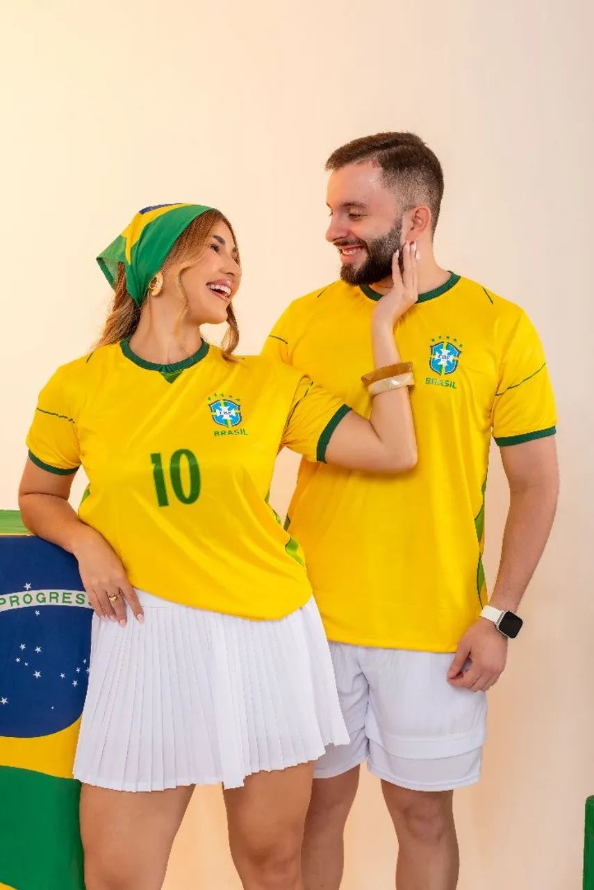 Camisa Brasil personalizada com seu nome
