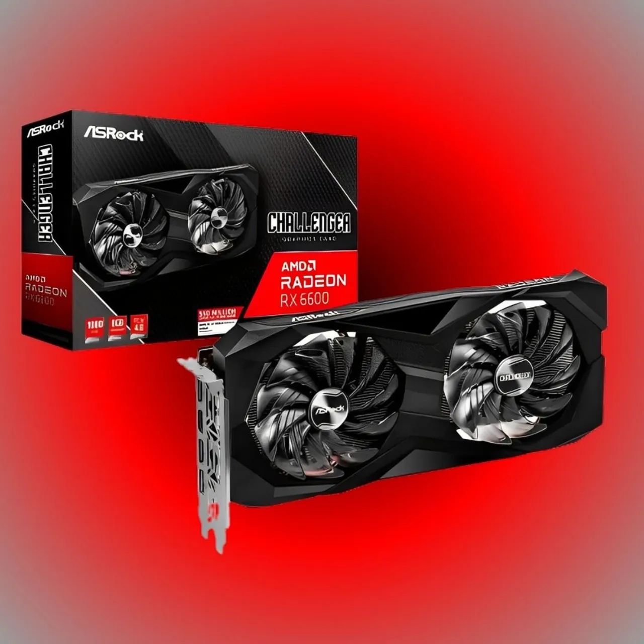Placa de vídeo AMD RX 6600 ASRock 8gb