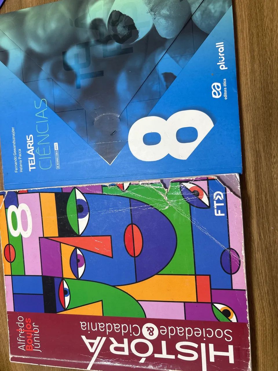 Kit - Livro de ciências e história do oitavo ano do fundamental 