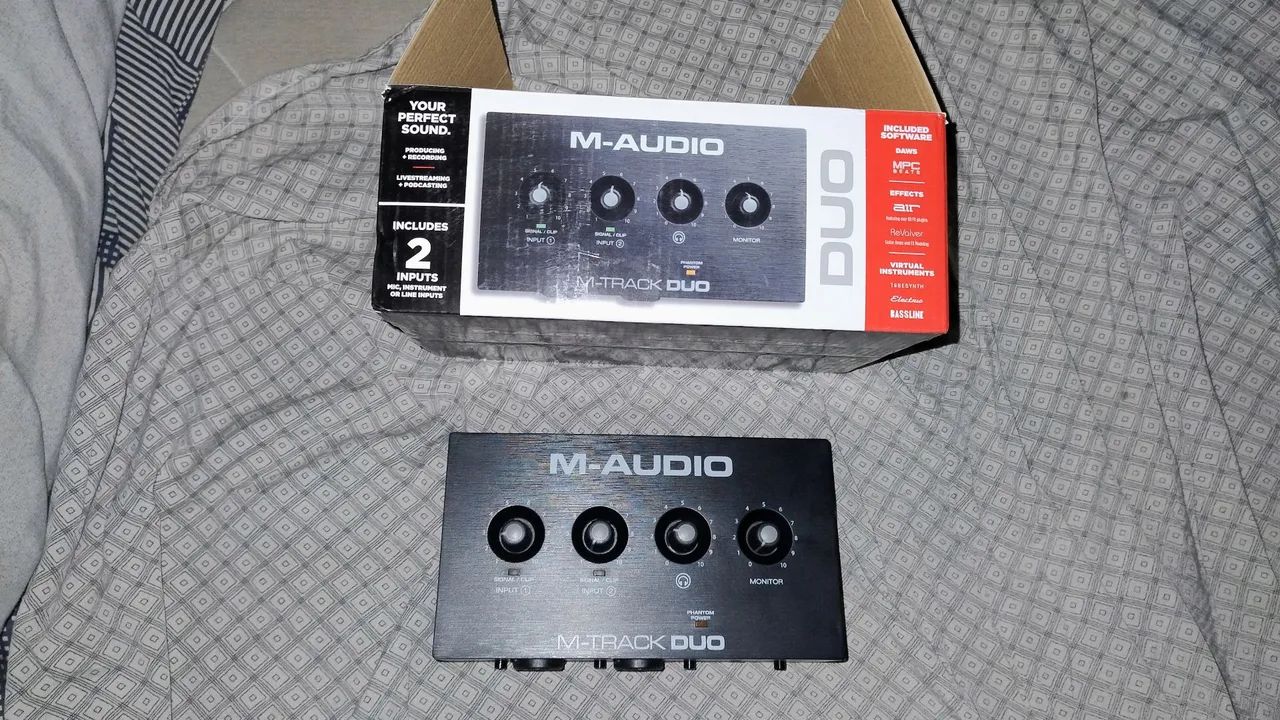 INTERFACE M-AUDIO TRACK DUO 2 CANAIS SEMI NOVA