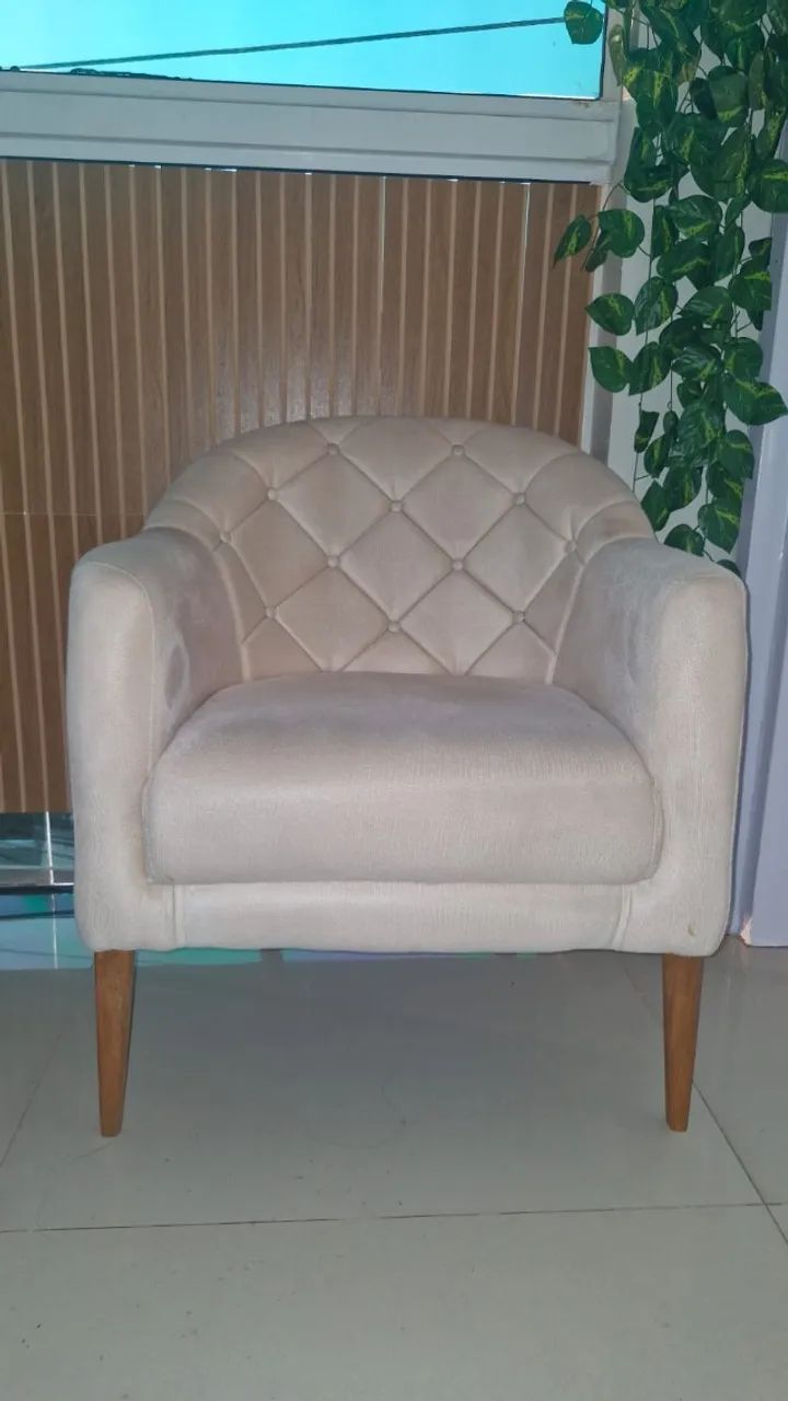 Poltrona Ferradura Bege Claro - Conjunto com 8 unidades - Foto 3