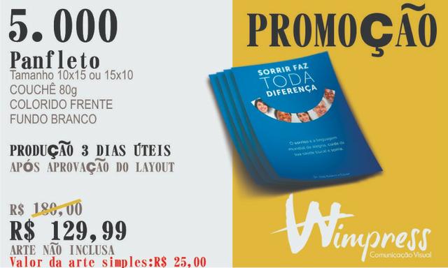 Panfleto 5000 unidade a partir de 130,00 reais