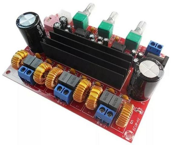 COD-AM272 Placa Amplificador 2.1 Compacto - 50w+50w+100w 200w Rms Arduino Automação Ro - Foto 5